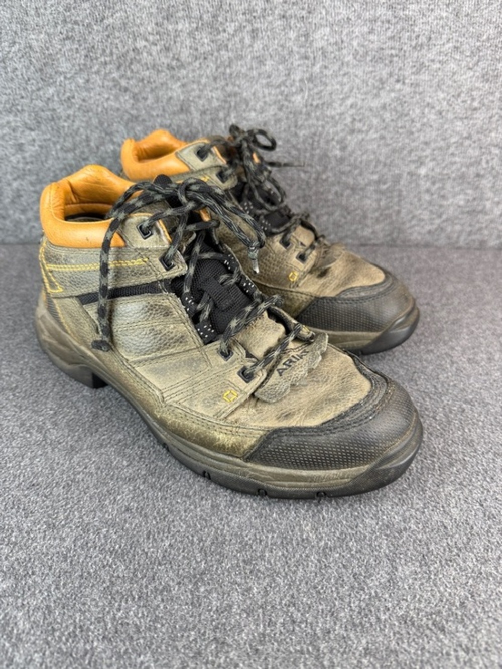 Ariat Olive Brown and Black Outdoor Lace-Up‎ Hiking Boots 8D